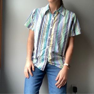 Short Sleeve Funky Button Down
